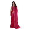BSB178 SAZYYYmych 1 Red Main 1000x1000 1 Women's Jimmy choo Embellished Bollywood Saree With Unstitched Blouse 5.5Mtr (Red)