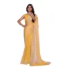 BSB178 SAZYYYmych 2 Ylow Main 1000x1000 1 Women's Jimmy choo Embellished Bollywood Saree With Unstitched Blouse 5.5Mtr (Yellow)