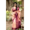 BSB233 SASYYYH 4087 BEIGE Main 1000x1000 1 Women's Litchi silk Printed Saree With Unstitched Blouse (Beige)