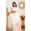 BSB233 SASYYYH 4091 White Main 1000x1000 1 Women's Litchi silk Printed Saree With Unstitched Blouse (White)