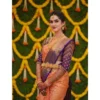 BSB233 SASYYYH 5001 Orange Main 1000x1000 1 Women's Litchi silk Printed Saree With Unstitched Blouse (Orange)