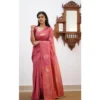 BSB233 SAs YYYh 5009 pch Main 1000x1000 1 Women's Litchi silk Printed Saree With Unstitched Blouse (Peach)