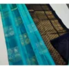 BSB233 SAs YYYh 5018 liblu main 1000x1000 1 Women's Litchi silk Printed Saree With Unstitched Blouse (Light Blue With Black)