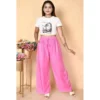 BSB261 WB1003 Main 1000x1000 1 Women's Casual Rayon Solid Ankle Length Palazzo (Pink, Free Size)