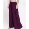 BSB261 WB1009 Main 1000x1000 1 Women's Casual Rayon Solid Ankle Length Palazzo (Purple, Free Size)