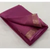 BSB98 SANW1020 Main 1000x1000 1 Women's Crepe Chit Pallu Solid Saree With Unstitched Blouse 5.5Mtr (Light Pink)