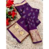 BSB98 SANW1067 Main 1000x1000 1 Women's Digital Dolla Silk Printed Saree With Unstitched Blouse 5.5Mtr (Purple)