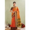 PID 62422 Generic Women s Silk Blended Jaquard Woven Saree With Unstitched Blouse 5 5 Mtr Orange 1 1000x1000 1 Women's Silk Blended Jaquard Woven Saree With Unstitched Blouse 5.5Mtr (Orange)