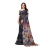 PID 62441 Generic Women s Linen Printed Saree With Unstitched Blouse 5 5 Mtr Black 1 1000x1000 1 Women's Linen Printed Saree With Unstitched Blouse 5.5Mtr (Black)