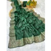 PID 62447 Generic Women s Silk Embroidred Saree With Unstitched Blouse 5 5 Mtr Dark Green 1 1000x1000 1 Women's Silk Embroidred Saree With Unstitched Blouse 5.5Mtr (Dark Green)
