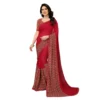 PID 62502 Generic Women s Georgette Printed Saree With Unstitched Blouse 5 5 Mtr Red 1 1000x1000 1 Women's Georgette Printed Saree With Unstitched Blouse 5.5Mtr (Red)