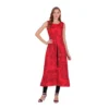 PID 63336 Women s Casual Crepe Sleeveless Slit Dress Red 1 1000x1000 1 Women's Casual Crepe Sleeveless Slit Dress (Red)