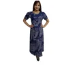 PID 63345 Women s Casual Crepe Half Sleeves Dress Blue 1 1000x1000 1 Women's Casual Crepe Half Sleeves Dress (Blue)