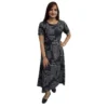 PID 63348 Women s Casual Crepe Half Sleeves Dress Black 1 1000x1000 1 Women's Casual Crepe Half Sleeves Dress (Black)