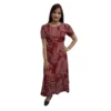 PID 63349 Women s Casual Crepe Half Sleeves Dress Maroon 1 1000x1000 1 Women's Casual Crepe Half Sleeves Dress (Maroon)