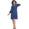 PID 63355 Women s Casual Denim Full sleeve Dress Blue 1 1000x1000 1 Women's Casual Denim Full sleeve Dress (Blue)