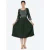 PID 63367 Women s Casual Rayon 3 4th Sleeves Dress Green 1 1000x1000 1 Women's Casual Rayon 3-4th Sleeves Kurti (Green)