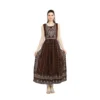 PID 63371 Women s Casual Rayon 3 4th Sleeves Kurti Brown 1 1000x1000 1 Women's Casual Rayon Sleeveless Kurti (Brown)