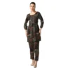 PID 63384 Women s Casual Crepe 3 4th Sleeves Cord Set Black 1 1000x1000 1 Women's Casual Crepe 3-4th Sleeves Cord Set (Black)