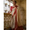 PID 63556 Women s Soft Lichi Silk Printed Saree With Unstitched Blouse 5 5 Mtr White 1 1000x1000 1 Women's Soft Lichi Silk Printed Saree With Unstitched Blouse 5.5Mtr (White)