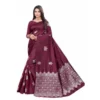 PID 63571 Women s Soft Lichi Silk Printed Saree With Unstitched Blouse 5 5 Mtr Wine 1 1000x1000 1 Women's Soft Lichi Silk Printed Saree With Unstitched Blouse 5.5Mtr (Wine)
