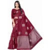 PID 63579 Women s Soft Lichi Silk Printed Saree With Unstitched Blouse 5 5 Mtr Maroon 1 1000x1000 1 Women's Soft Lichi Silk Printed Saree With Unstitched Blouse 5.5Mtr (Maroon)