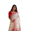 PID 63650 Women s Soft Lilan Printed Saree With Unstitched Blouse 5 5 Mtr White 1 1000x1000 1 Women's Soft Lilan Printed Saree With Unstitched Blouse 5.5Mtr (White)