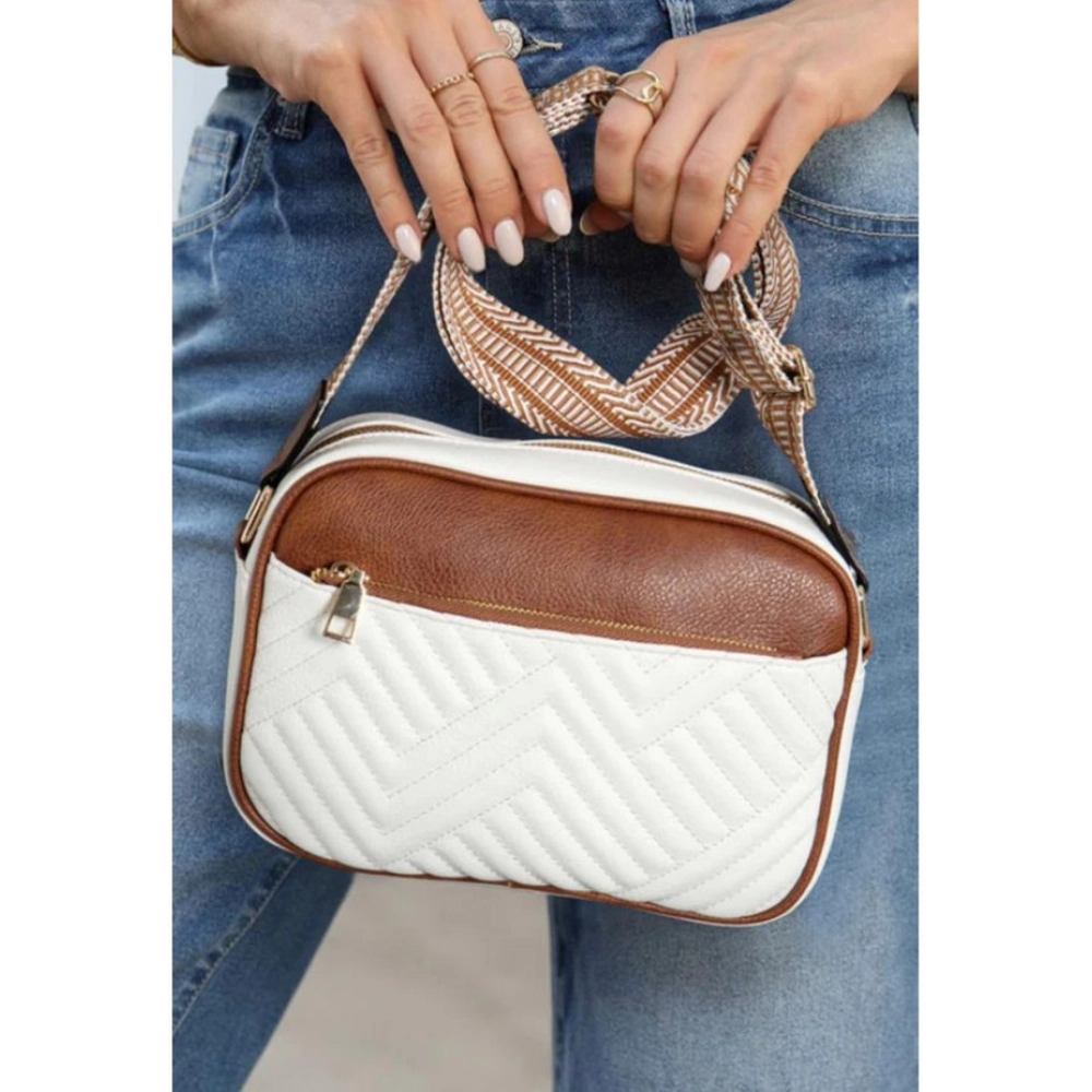 Women's PU Leather Zipper Sling Bag - Image 2