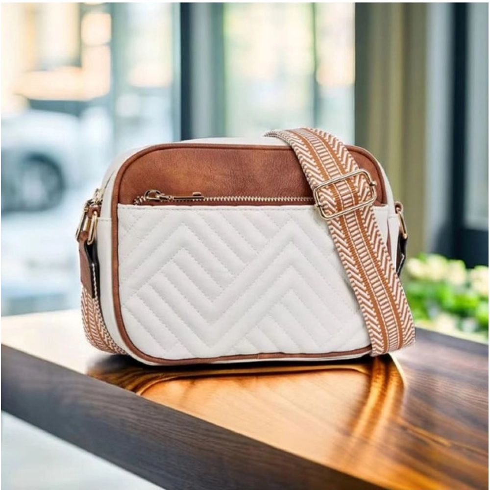 Women's PU Leather Zipper Sling Bag - Image 4
