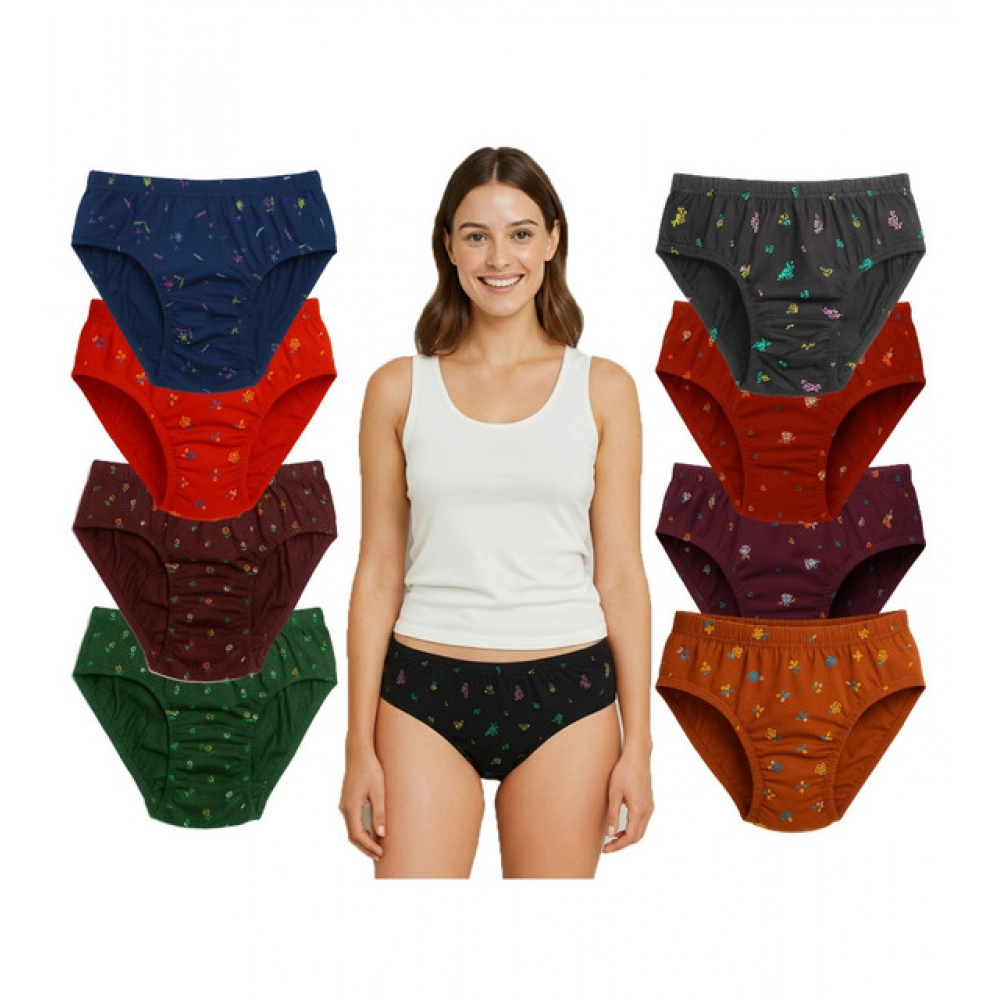 Pack of_9 Women's Cotton Printed Hipster Panty (Multicolor)