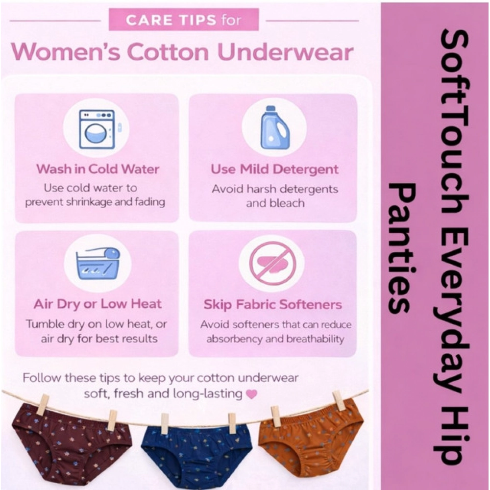 Pack of_9 Women's Cotton Printed Hipster Panty (Multicolor) - Image 3