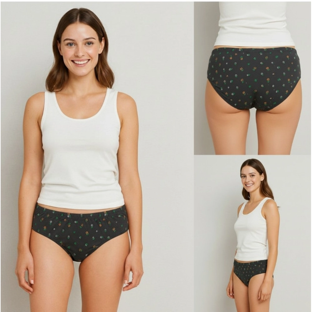 Pack of_12 Women's Cotton Printed Hipster Panty (Multicolor) - Image 4