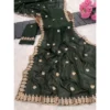 PID 64683 Women s Geogette Embroidered Saree With Unstitched Blouse 5 5 Mtr Green 1 1000x1000 1 Women's Georgette Embroidered Saree With Unstitched Blouse 5.5Mtr (Green)