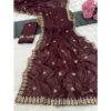 PID 64684 Women s Geogette Embroidered Saree With Unstitched Blouse 5 5 Mtr Maroon 1 1000x1000 1 Women's Georgette Embroidered Saree With Unstitched Blouse 5.5Mtr (Maroon)