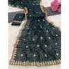 PID 64686 Women s Geogette Embroidered Saree With Unstitched Blouse 5 5 Mtr Teal 1 1000x1000 1 Women's Georgette Embroidered Saree With Unstitched Blouse 5.5Mtr (Teal)