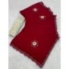 PID 64708 Women s Chiffon Butti Dotted Saree With Unstitched Blouse 5 5 Mtr Red 1 1000x1000 1 Women's Chiffon Butti Dotted Saree With Unstitched Blouse 5.5Mtr (Red)