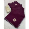 PID 64714 Women s Chiffon Butti Dotted Saree With Unstitched Blouse 5 5 Mtr Wine 1 1000x1000 1 Women's Chiffon Butti Dotted Saree With Unstitched Blouse 5.5Mtr (Wine)