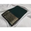 PID 64837 Women s Crape Chit Pallu Solid Saree With Unstitched Blouse 5 5 Mtr Bottle Green 1 1000x1000 1 Women's Crepe Chit Pallu Solid Saree With Unstitched Blouse 5.5Mtr (Bottle Green)