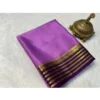 PID 64858 Women s Crape Chit Pallu Solid Saree With Unstitched Blouse 5 5 Mtr Dark Purple 1 1000x1000 1 Women's Crepe Chit Pallu Solid Saree With Unstitched Blouse 5.5Mtr (Dark Purple)