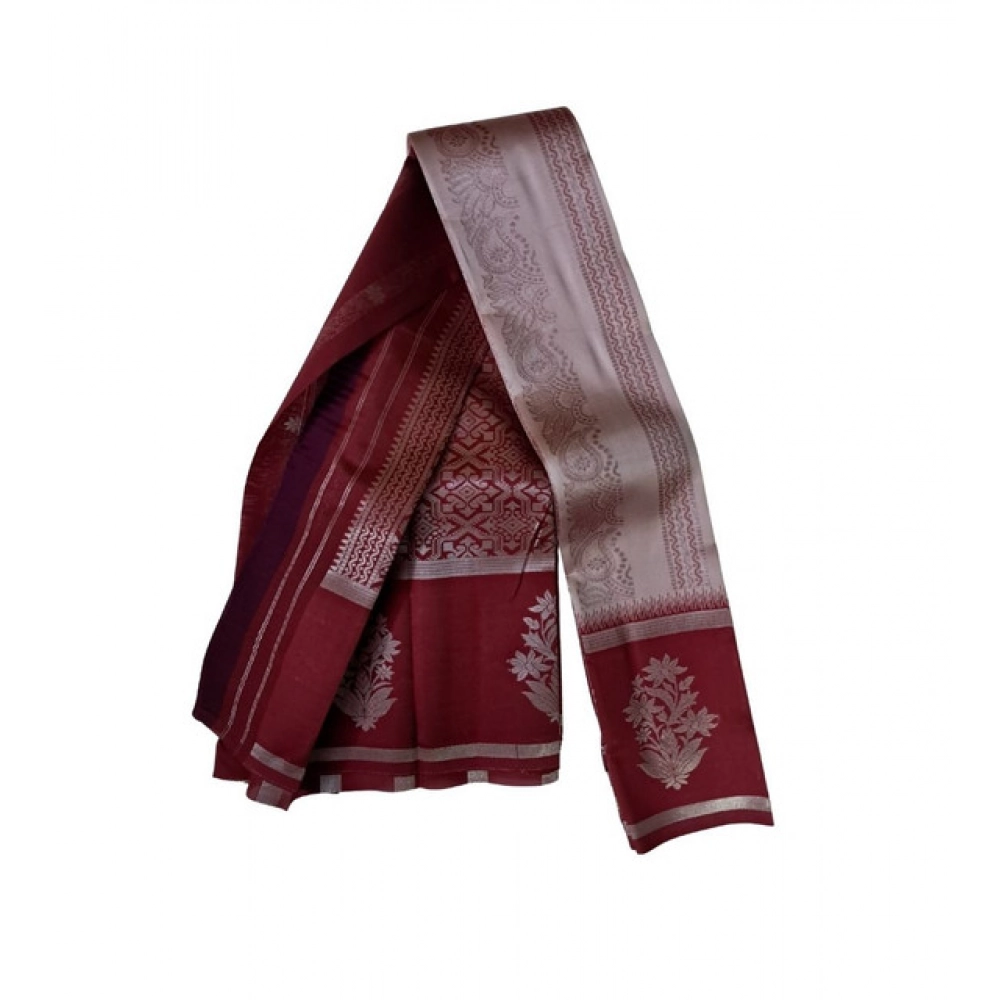 Women's Soft Silk Wooven Saree With Unstitched Blouse 5.5Mtr (Multicolor)