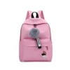 PID 65111 Generic Unisex PU Leather Solid Medium Zipper Backpack Pink 1 1000x1000 1 Unisex PU Leather Solid Medium Zipper Backpack (Pink)