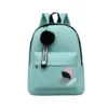 PID 65113 Generic Unisex PU Leather Solid Medium Zipper Backpack Green 1 1000x1000 1 Unisex PU Leather Solid Medium Zipper Backpack (Green)