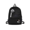 PID 65114 Generic Unisex PU Leather Solid Medium Zipper Backpack Black 1 1000x1000 1 Unisex PU Leather Solid Medium Zipper Backpack (Black)