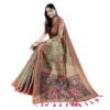 PID 65165 Women s Linen Printed Saree With Unstitched Blouse 5 5 Mtr Sea Green 1 1000x1000 1 Women's Linen Printed Saree With Unstitched Blouse 5.5Mtr (Sea Green)
