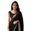 PID 65181 Women s Vichitra Silk Printed Saree With Unstitched Blouse 5 5 Mtr Black 1 1000x1000 1 Women's Vichitra Silk Printed Saree With Unstitched Blouse 5.5Mtr (Black)