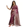 PID 65248 Women s Silk Blend Printed Saree With Unstitched Blouse 5 5 Mtr Purple 1 1000x1000 1 Women's Silk Blend Printed Saree With Unstitched Blouse 5.5Mtr (Purple)