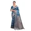 PID 65255 Women s Banarasi Silk Printed Saree With Unstitched Blouse 5 5 Mtr Teal Blue 1 1000x1000 1 Women's Banarasi Silk Printed Saree With Unstitched Blouse 5.5Mtr (Teal Blue)