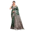 PID 65256 Women s Banarasi Silk Printed Saree With Unstitched Blouse 5 5 Mtr Dark Green 1 1000x1000 1 Women's Banarasi Silk Printed Saree With Unstitched Blouse 5.5Mtr (Dark Green)