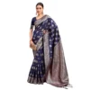 PID 65257 Women s Banarasi Silk Printed Saree With Unstitched Blouse 5 5 Mtr Navy Blue 1 1000x1000 1 Women's Banarasi Silk Printed Saree With Unstitched Blouse 5.5Mtr (Navy Blue)