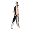 PID 65328 Women s Satin Colour Block Long Sleeves Co Ord Set Beige Black 1 1000x1000 1 Women's Satin Colour Block Long Sleeves Co-Ord Set (Beige - Black)